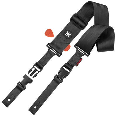 AMUMU SNAPLOCK Black Guitar Strap ā Quick-Release, Heavy-Duty & Ultra Comfortable